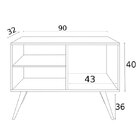 Buffet Punk 1 Pt Preto