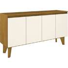 Buffet Quartzo 04 Portas Nature/off White - Henn