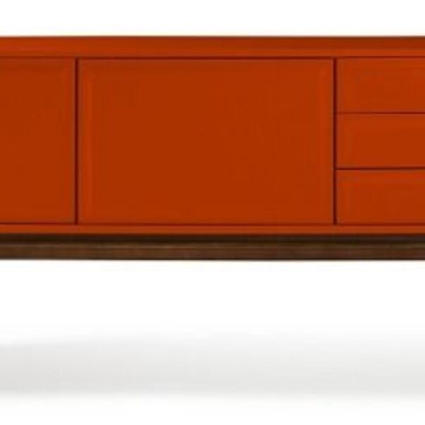 Buffet Quartzo - 2 Portas - 3 Gavetas - Máxima - Laranja - M37