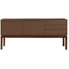 Buffet Quartzo - 2 Portas - 3 Gavetas - Máxima - Marrom Escur