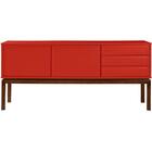 Buffet Quartzo - 2 Portas - 3 Gavetas - Máxima - Vermelho - M