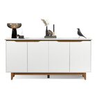 Buffet Quatro Portas Flow Branco/freijó – Ej Móveis