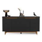 Buffet Quatro Portas Flow Preto/freijó – Ej Móveis