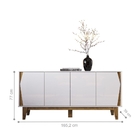 Buffet Raika 4 Portas Branco Canela