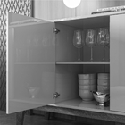 Buffet Raika 4 Portas Branco Canela