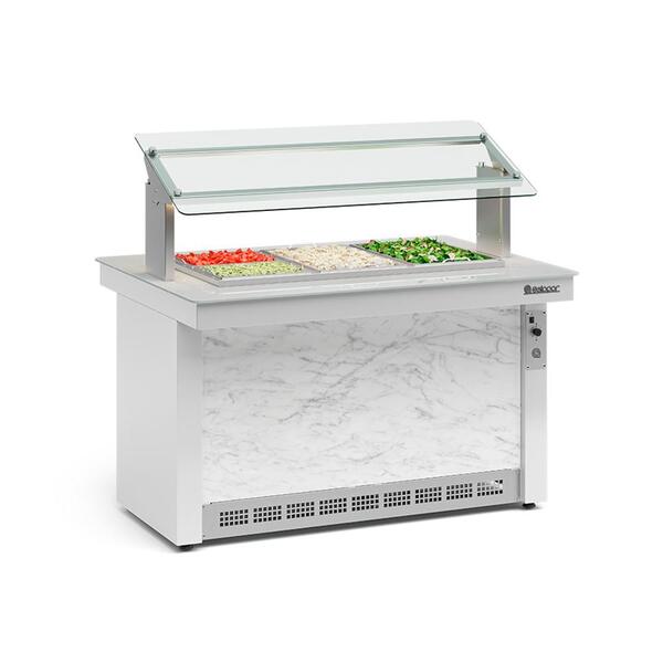 Buffet Refrigerado Gelopar 3 Cubas Branco 50-60hz 220v Gbrf-1