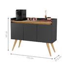 Buffet Reno 3 Portas Preto Mel