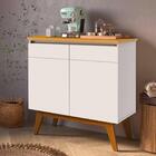 Buffet Retrô 2 Portas Com Pés Palito Off White Nature Livas S