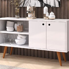 Buffet Retrô 4 Pés Palito E 2 Portas P/ Sala De Estar 120cm