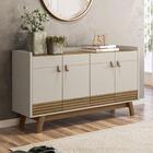 Buffet Retrô 4 Portas Clarinea Amêndoa Off White