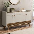 Buffet Retrô 4 Portas Clarinea Freijó Off White