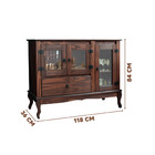 Buffet Retrô Madeira Maciça Imbuia Shop Jm