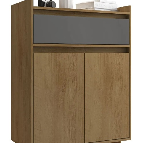 Buffet Retrô Ouro Cinamomo/grafite - Rv Móveis