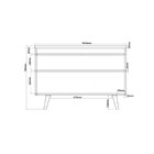 Buffet Rick 2 Portas Pés Palito  Móveis Mel/off White