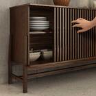 Buffet Ripado 170 Cm Decorativo Porta De Correr Madeira Imbui