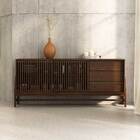 Buffet Ripado 170 Cm Decorativo Porta De Correr Madeira Imbui