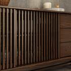 Buffet Ripado 170 Cm Decorativo Porta De Correr Madeira Imbui