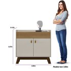 Buffet Ripado 1 Gaveta 2 Portas Parma Linea Brasil Amêndoa/of