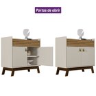 Buffet Ripado 1 Gaveta 2 Portas Parma Linea Brasil Amêndoa/of