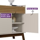 Buffet Ripado 1 Gaveta 2 Portas Parma Linea Brasil Amêndoa/of