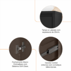 Buffet Sala 3 Portas E 1 Gaveta Reforçado Com Prateleiras Mul