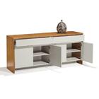 Buffet Sevilha Univ 180 Cm Laca Cinza Claro Off White Brilhan