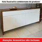 Buffet Sevilha Univ 180 Cm Laca Cinza Claro Off White Brilhan