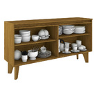 Buffet Téia 04 Portas Nature E Off White 150 Cm - D'rossi