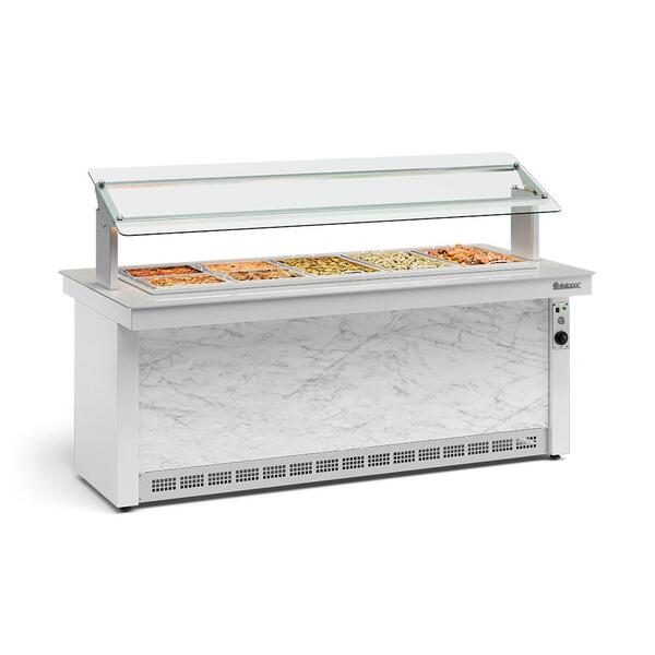 Buffet Térmico Gelopar 5 Cubas Branco 50-60hz 220v Gbta-200