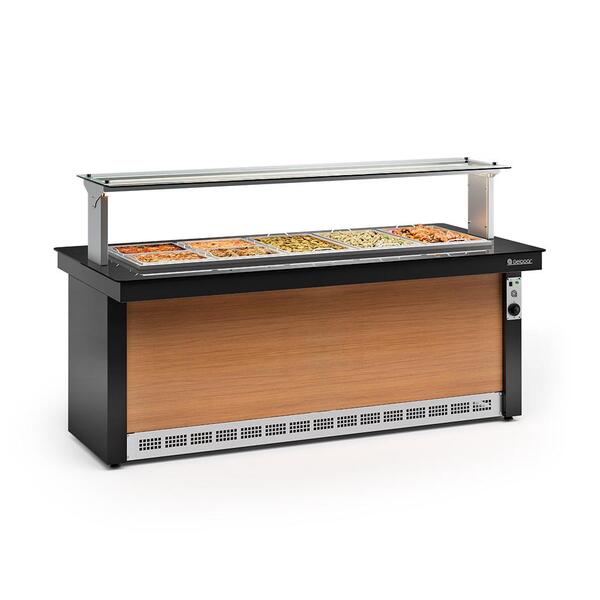 Buffet Térmico Gelopar 5 Cubas Preto 50-60hz 220v Gbta-200