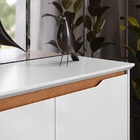 Buffet Três Portas Flow Branco/freijó – Ej Móveis