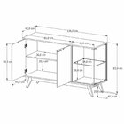 Buffet Tucumã Com Puxador Usinado E Vidro Em 4cm Temperado Na