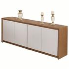 Buffet Vancouver 4 Portas Castanho E Branco 160x50cm Greice M