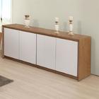 Buffet Vancouver 4 Portas Castanho E Branco 160x50cm Greice M