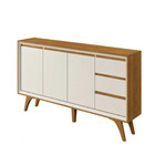 Buffet Vertex 3 Portas Pés Madeira Maciça Mavaular