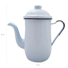 Bule Aço Esmaltado Para Café Chá 1,25 Litros Tradicional Azul