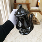 Bule Chaleira Café Chá Cerâmica Turmalina Negra Especial