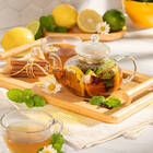 Bule Chaleira Lisa Com Infusor Tampa Vidro Borosilicato Hausk