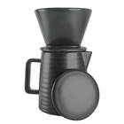 Bule De Café Com Suporte Para Filtro Preto Cerâmica 600ml