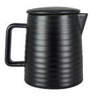 Bule De Café Com Suporte Para Filtro Preto Cerâmica 600ml