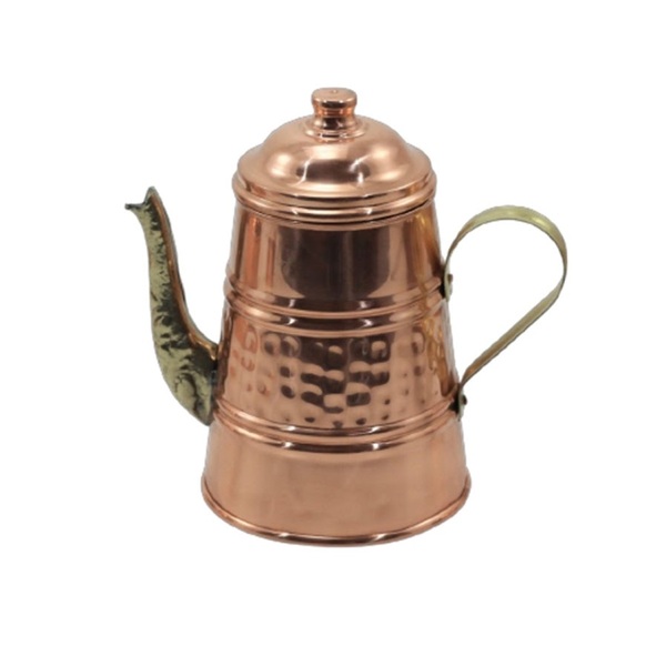 Bule Em Cobre Bico Bronze Chaleira Café E Chá Jarra Tampa G