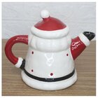 Bule Enfeite Natalino De Mesa Papai Noel Cerâmica 800ml