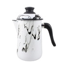 Bule Esmaltado Luxo Marmorizado Tampa Preto 1,5 L Ágata