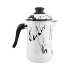 Bule Esmaltado Luxo Marmorizado Tampa Preto 1,5 L Ágata