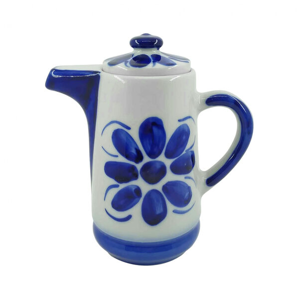 Bule Leiteira De Porcelana Pintada A Mão Monte Sião 600 Ml