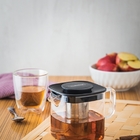 Bule Para Cha Em Vidro E Aco Inox Com Infusor 600 Ml Tramonti