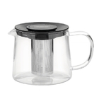Bule Para Cha Em Vidro E Aco Inox Com Infusor 900 Ml Tramonti