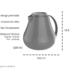 Bule térmico branco 400ml para chá e café Sonetto