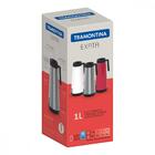 Bule Termico Exata Em Aco Inox Branco Com Infusor 1 L Tramont