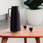 Bule Termico Exata Em Polipropileno Preto Com Ampola De Vidro